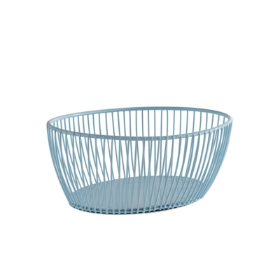 Svart Corbeille 20 x 15 cm, H: 8 cm, en mètal bleu _1