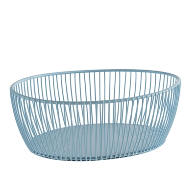 Svart Corbeille 24 x 19 cm, H: 8 cm, en mètal bleu _1