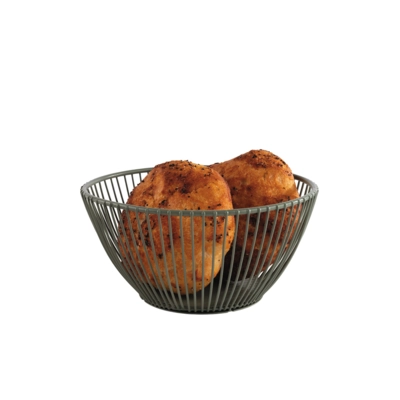 Svart Corbeille Ø 17.5 cm, H: 8 cm, en mètal vert _2