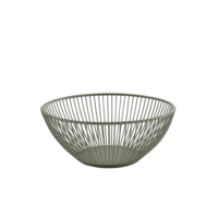 Svart Corbeille Ø 20 cm, H: 8 cm, en mètal vert 