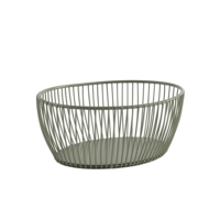 Svart Corbeille 20 x 15 cm, H: 8 cm, en mètal vert 