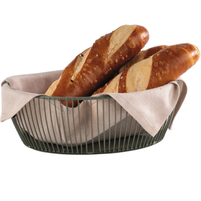 Svart Corbeille 24 x 19 cm, H: 8 cm, en mètal vert _2