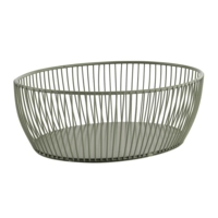 Svart Corbeille 24 x 19 cm, H: 8 cm, en mètal vert 