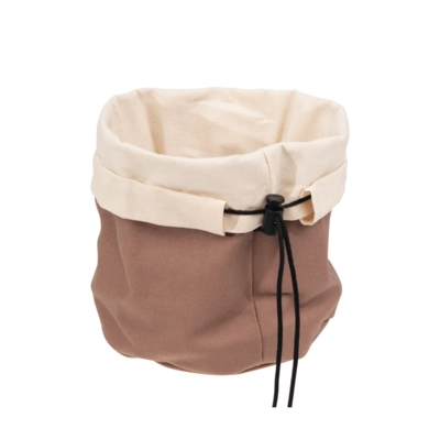 Brottasche mit Wärmekissen, Ø 19 cm, H: 23 cm Baumwolle, hellbeige, braun_1