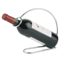 Porte-bouteilles à vin, acier inox, 23 x 6 cm, H: 20 cm