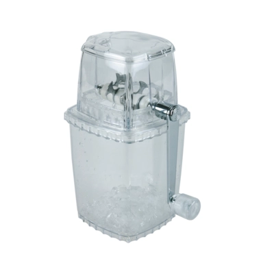 Broyeur à glaçons manuel, 16 x 12 cm, H: 24 cm, transparent, avec couteau en acier inoxydable_1