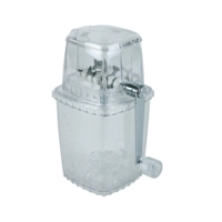 Broyeur à glaçons manuel, 16 x 12 cm, H: 24 cm, transparent, avec couteau en acier inoxydable