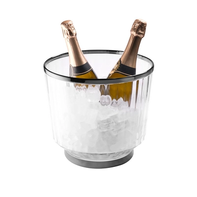 Wein-und Sektkühler Aureo, Ø 28 cm, H: 25 cm,  10 L, Kunststoff, gunmetal_2