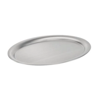 Serviertablett Kaffeehaus, 29 x 22 cm, H:1cm, oval Edelstahl, mattiert