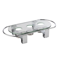 Chauffe-plat, 3 flammes, 34 x 18 cm, H: 6 cm 
