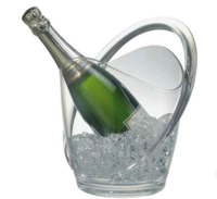 Wein/Sektkühler, 23 x 22 cm, H: 27.5 cm, 3 L, MS, glasklar
