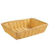 Corbeille de buffet 30 x 22 cm, H: 7 cm, polypropylène, beige clair