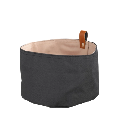 Brottasche, beige dunkelgrau, Ø 20 cm, H: 13.5 cm, waschbar bei 30° C_1