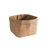 Brottasche braun, 12 x 11.5 cm, H: 11.5 cm, Naturfaser