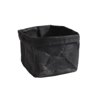 Brottasche schwarz, 12 x 11.5 cm, H: 11.5 cm, Naturfaser