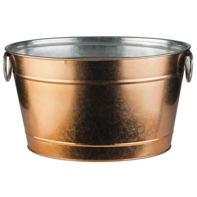 Getränkewanne Tin, 40 x 28 cm, H: 22 cm Kupferlook, Metall verzinkt, mit PVC Behälter_1