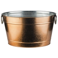 Getränkewanne Tin, 40 x 28 cm, H: 22 cm Kupferlook, Metall verzinkt, mit PVC Behälter