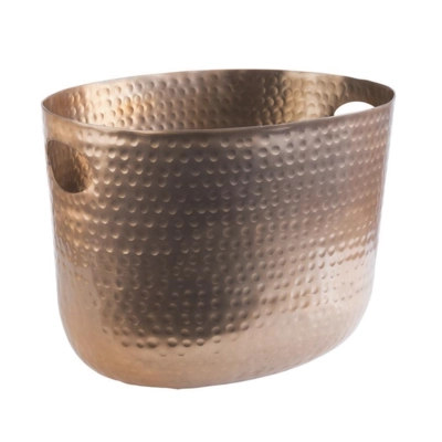 Seau à vin/champagne, 30 x 23.5 cm, H: 23 cm, 7 L, en aluminium, optique cuivre_1