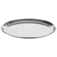 Plateau en inox, poli , Ø 27 cm, H: 1.5 cm 