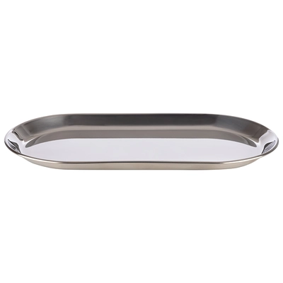 Plateau en inox, poli , 30 x 15.5 cm, H: 1.5 cm _1