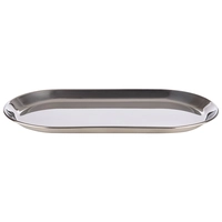 Plateau en inox, poli , 30 x 15.5 cm, H: 1.5 cm 