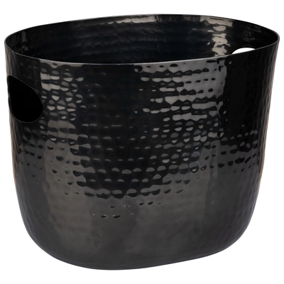 seau à vin/champagne 25.5 x 19 cm, H: 20 cm, 3.9 L   en aluminium noir   _1