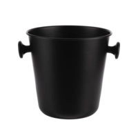 Wein- und Sektkühler, Ø 21.5 cm, H: 22 cm, 5 L, Aluminium, ABS, Schwarz matt
