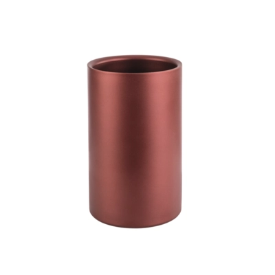 Rafraîchisseur de bouteille Ø 12cm, H: 20cm, rouge en acier inoxydable, double paroi_1