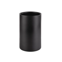 Rafraîchisseur de bouteille Ø 12cm, H: 20cm, noir, mat, en acier inoxydable, double paroi