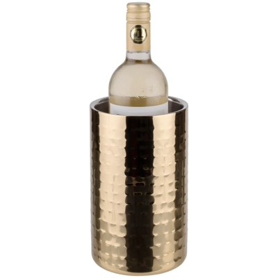 Rafraîchisseur de bouteille Ø 12cm, intérieur 10cm look d'or, structuré, double paroi_2