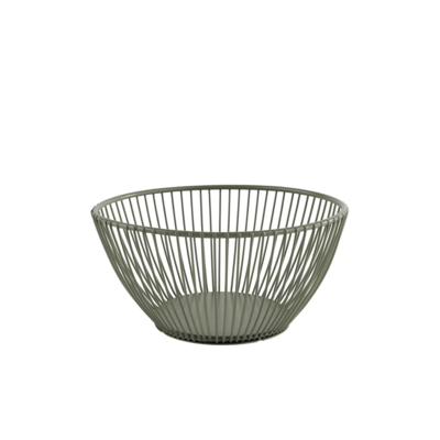 Svart Korb Ø 17.5 cm, H: 8 cm, Metall grün _1