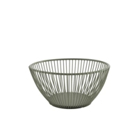 Svart Korb Ø 17.5 cm, H: 8 cm, Metall grün 