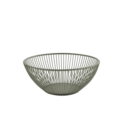 Svart Korb Ø 20 cm, H: 8 cm, Metall grün _1