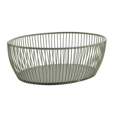 Svart Korb 24 x 19 cm, H: 8 cm, Metall grün _1