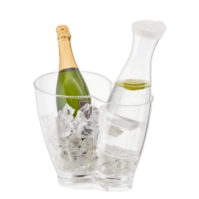Wein/Sektkühler, 30.5 x 21.5 cm, H: 26 cm MS, glasklar, 4 Liter_2