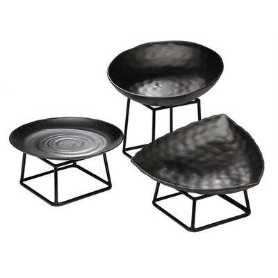 Buffetständer Multi, 18 x 18 cm, H: 10 cm Metall, schwarz ummantelt_2