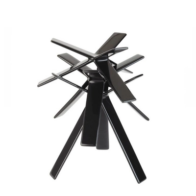 Buffetständer Star, 16 x 16 cm, H: 12 cm, Metall, mit schwarzer Antirutschbeschichtung_2
