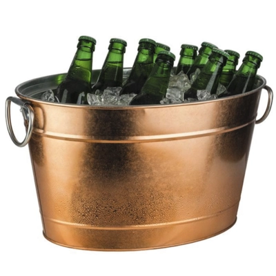 Getränkewanne Tin, 40 x 28 cm, H: 22 cm Kupferlook, Metall verzinkt, mit PVC Behälter_2