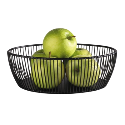 Svart Korb 24 x 19 cm, H: 8 cm, Metall schwarz _2