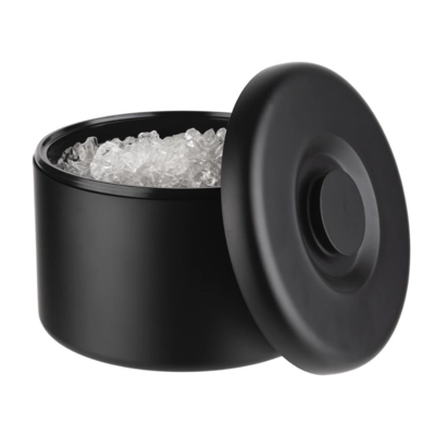 Eisbox Arctic schwarz, Ø 27 cm, H: 20 cm, 6l, Aluminium, für ca. 300 Eiswürfel_1