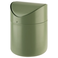 Tischrestebehälter, Ø 12 cm, H: 17 cm, smoke grün abnehmbarer Schwingdeckel, mit Bajonettverschluss