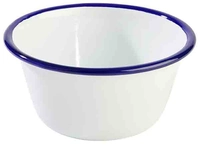 Schale Enamelware, Ø 13 cm, H: 6 cm, 0.5l emailliertes Stahlblech_1