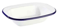 Schale Enamelware, 16 x 12 cm, H: 3.5 cm emailliertes Stahlblech_1