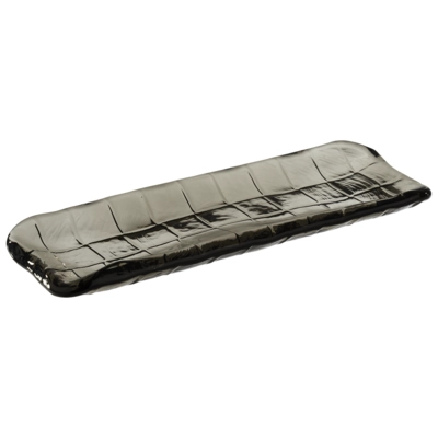 Sushiboard Glas Teller, 19 x 6.5 cm, H: 1.5 cm  grau_1