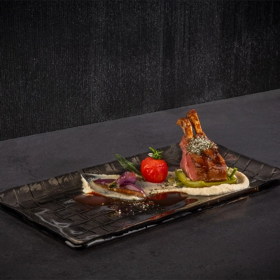 Sushiboard Assiette verre, 29.5x15.5 cm, H:1.5cm,  gris_3