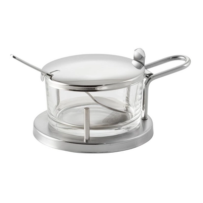 Classic Parmesan Menage,verre, inox poli, Ø 10.5 cm, H: 7 cm_1