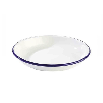 Teller tief Enamelware, Ø 22 cm, H: 3.5 cm emailliertes Stahlblech_1