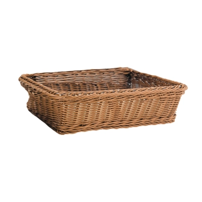 GN 1/1 Korb, 53 x 32.5 cm, H: 6.5 cm Polypropylen, braun_1