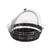 Corbeille de buffet, Ø 40cm, H:12.5 cm, brun foncé 