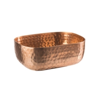 Schale, 15.5 x 12 cm, H: 5.5 cm Aluminium, Kupfer-Look